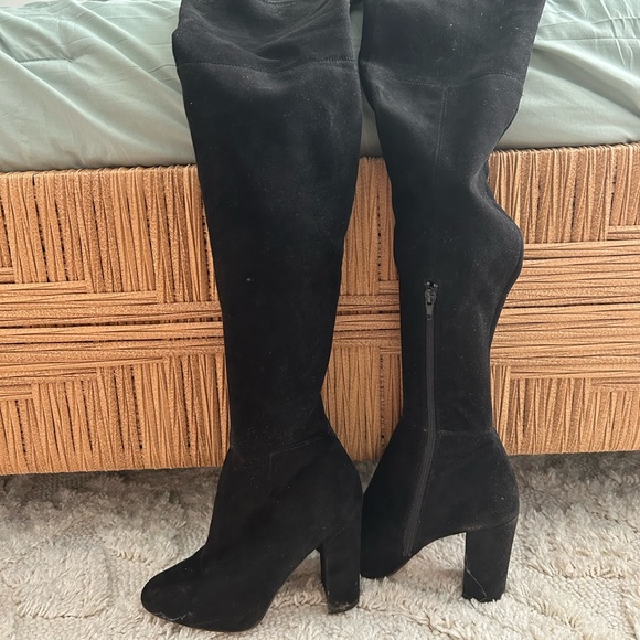 Aldo Black Over-the-Knee Boots - Picture 1 of 6